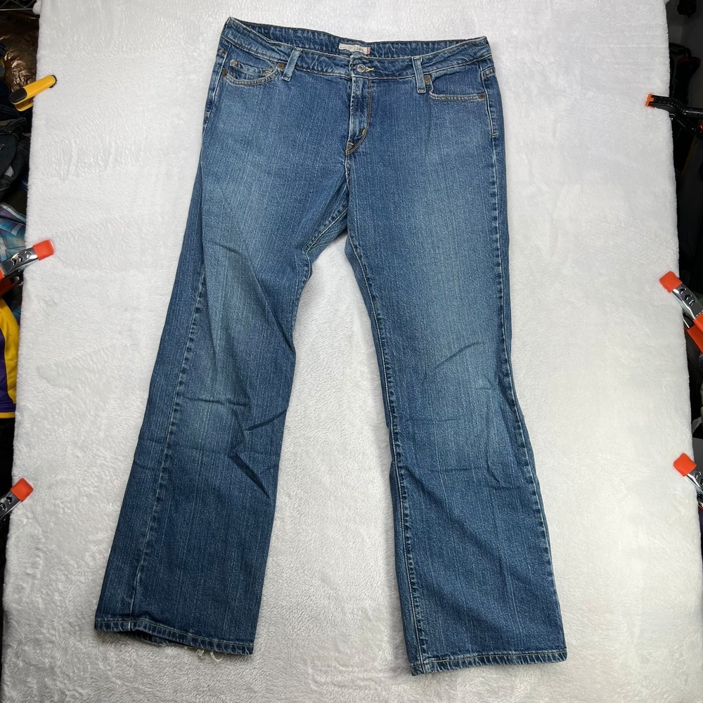 Levi's 545 Low Bootcut Jeans Women's 16 Blue Denim‎ Pockets Classic - 36X30.5